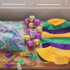 Festive Mardi Gras Striped Hat
